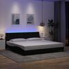 vidaXL Cadre de lit sans matelas Hanko noir 200x200 cm tissu
