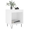 vidaXL Tables de chevet 2 pcs blanc 40x35x50 cm bois d&rsquo;ing&eacute;nierie