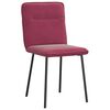 vidaXL Chaises &agrave; manger lot de 4 Rouge bordeaux Velours