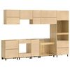 vidaXL Armoire avec tiroir avec &eacute;tag&egrave;re SKI 9 pcs Brun Miel Pin massif