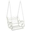 vidaXL Banc Balan&ccedil;oire Acier 71 x 75 x 59 cm Blanc antique