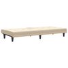 vidaXL Canap&eacute;-lit avec porte-gobelets cr&egrave;me tissu