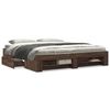 vidaXL Cadre de lit sans matelas ch&ecirc;ne marron 200x200 cm