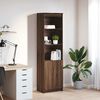 vidaXL Buffet haut ch&ecirc;ne marron 50x35x180 cm bois d'ing&eacute;nierie