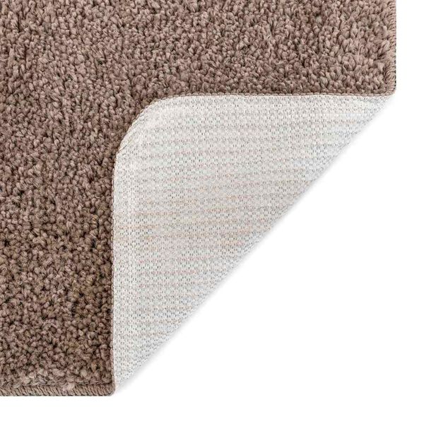 vidaXL Tapis de bain antid&eacute;rapant avec d&eacute;coupe pour toilette Marron