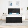 vidaXL Lit &agrave; ressorts avec matelas avec LED Noir 160 x 200 cm tissu