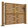 vidaXL Portail de jardin 100x100 cm en acier Corten, design carr&eacute;