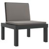 vidaXL Chaise longue avec coussins anthracite PP