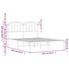 vidaXL Cadre de lit m&eacute;tal sans matelas avec t&ecirc;te de lit noir 150x200cm