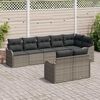 vidaXL Ensemble de canap&eacute; de jardin Gris polyrotin