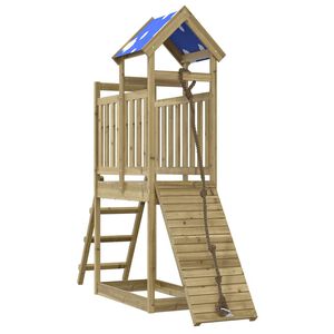 vidaXL Aire de jeux d'ext&eacute;rieur bois de pin impr&eacute;gn&eacute;