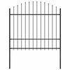 vidaXL Cl&ocirc;ture de jardin Woerden avec pointe en acier noir 170&nbsp;x&nbsp;175&nbsp;cm