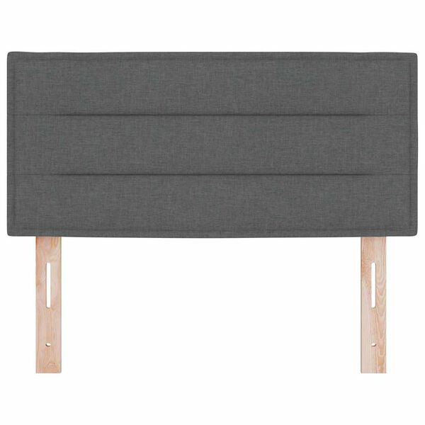 vidaXL T&ecirc;te de lit LED avec t&ecirc;te de lit Gris fonc&eacute; 80 cm Polyester