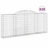 vidaXL Paniers &agrave; gabions arqu&eacute;s 20 pcs 300x30x120/140 cm fer galvanis&eacute;
