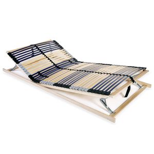 vidaXL Sommier &agrave; lattes sans matelas avec 42 lattes 7 zones 100x200 cm