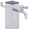 vidaXL Colonne &agrave; eau de jardin 60 cm acier inoxydable carr&eacute;