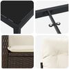 vidaXL Ensemble de salle &agrave; manger pour jardin 5 pcs Marron polyrotin