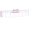 vidaXL Lit sur&eacute;lev&eacute; de jardin Acier galvanis&eacute; Anthracite