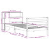 vidaXL Lit bibliothèque sans matelas 100x200 cm bois massif de pin