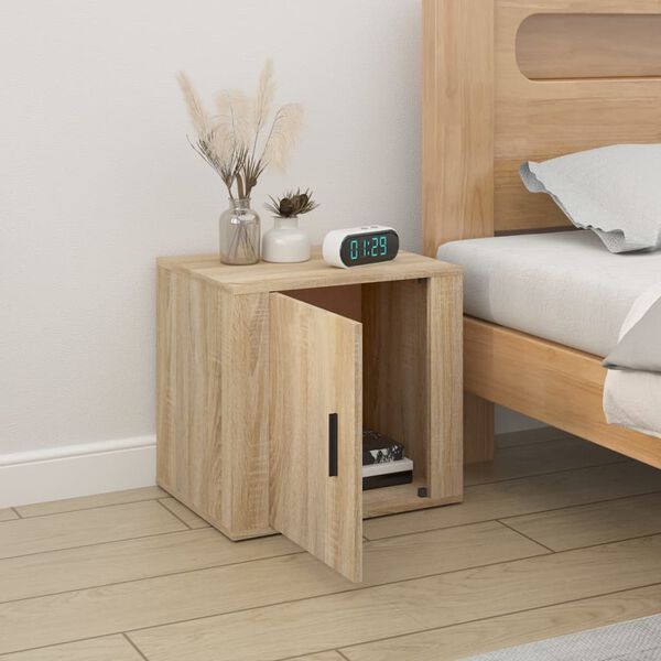 vidaXL Table de chevet Ch&ecirc;ne sonoma 50x39x47 cm