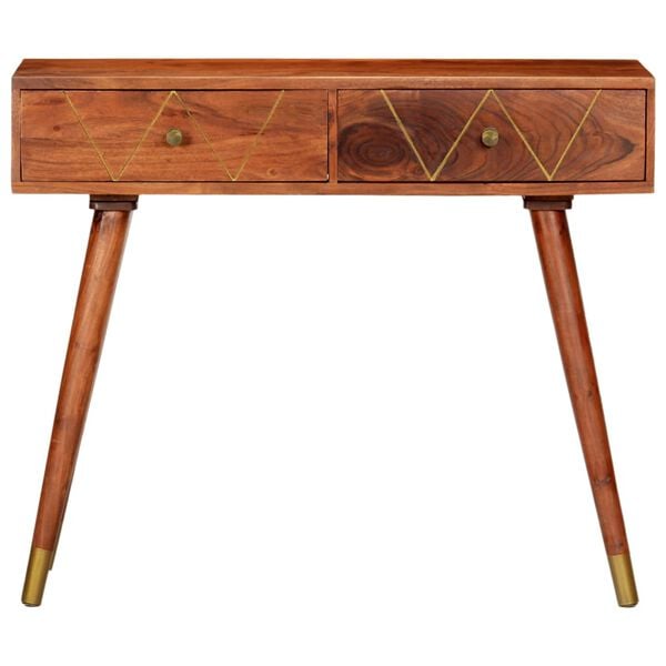 vidaXL Table console 90x35x76 cm Bois d'acacia massif