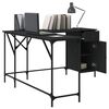 vidaXL Bureau noir 141x141x75 cm bois d'ing&eacute;nierie