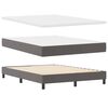 vidaXL Lit &agrave; ressorts avec matelas Gris 160 x 200 cm Simili cuir