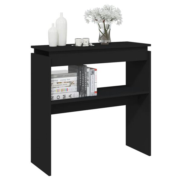 vidaXL Table console Noir 80x30x80 cm Agglom&eacute;r&eacute;