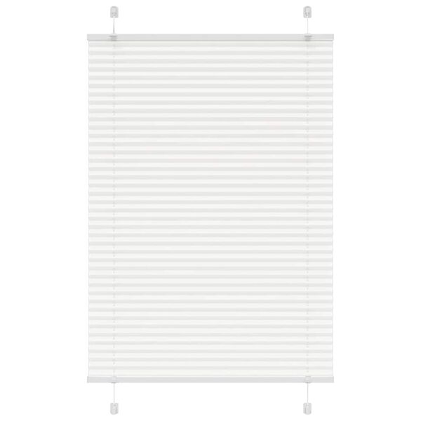 vidaXL Store pliss&eacute; blanc 85x100 cm largeur du tissu 84,4 cm polyester