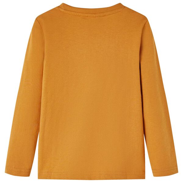T-shirt enfants &agrave; manches longues ocre fonc&eacute; 140
