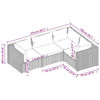 vidaXL Salon de jardin 4 pcs avec coussins R&eacute;sine tress&eacute;e Marron