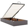 vidaXL Cadre de lit avec matelas avec matelas 2 pcs Gris PVC