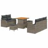 vidaXL Ensemble de canap&eacute; de jardin avec coussin 8 pcs Gris