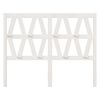 vidaXL T&ecirc;te de lit Blanc 141x4x100 cm Bois massif de pin
