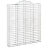 vidaXL Panier de gabions arqu&eacute; 200x30x220/240 cm Fer galvanis&eacute;