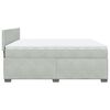 vidaXL Sommier &agrave; lattes de lit et matelas Gris clair 200x200cm Velours