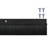 vidaXL Brosses d'&eacute;tanch&eacute;it&eacute; pour porte &agrave; visser 12 pcs Noir 100 cm
