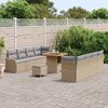 vidaXL Ensemble de canapé de jardin 11 pcs Beige et Gris clair