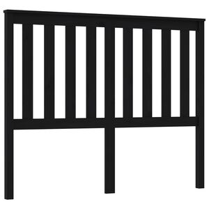 vidaXL T&ecirc;te de lit Noir 126x6x101 cm Bois massif de pin