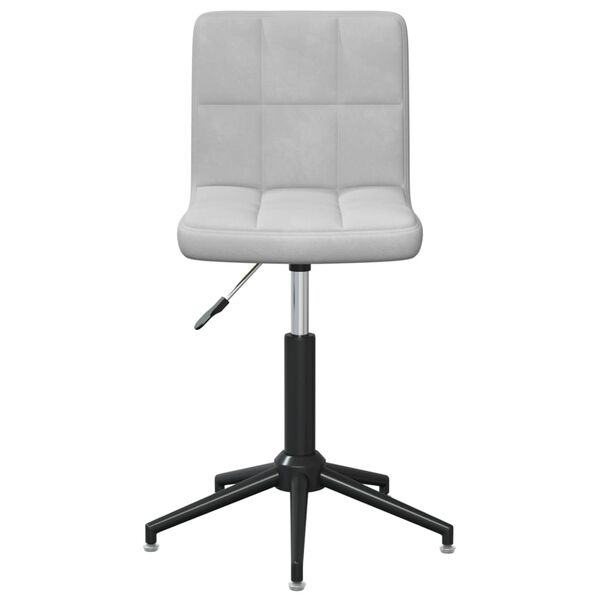 vidaXL Chaises pivotantes &agrave; manger lot de 6 Gris clair Velours