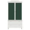 vidaXL Armoire Tableau Noir avec tiroir ROROS Blanc 90 x 45 x 180 cm