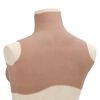 vidaXL Plastron en silicone marron p&acirc;le coupe D