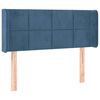 vidaXL T&ecirc;te de lit &agrave; LED Bleu fonc&eacute; 83x16x78/88 cm Velours