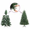 vidaXL Sapin de No&euml;l artificiel pr&eacute;-&eacute;clair&eacute; Noir 210 cm PVC