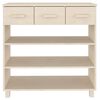 vidaXL Table console HAMAR Marron miel 90x35x90 cm Bois massif de pin
