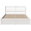 vidaXL Cadre de lit avec t&ecirc;te de lit sans matelas blanc 160x200 cm
