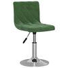 vidaXL Chaises pivotantes &agrave; manger lot de 4 vert fonc&eacute; velours