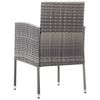 vidaXL Ensemble &agrave; manger de jardin 5 pcs Anthracite
