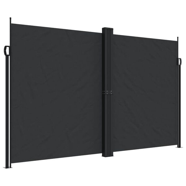 vidaXL Auvent lat&eacute;ral r&eacute;tractable Noir 200x1200 cm