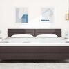 vidaXL T&ecirc;te de lit Marron fonc&eacute; 180 cm Cuir synth&eacute;tique